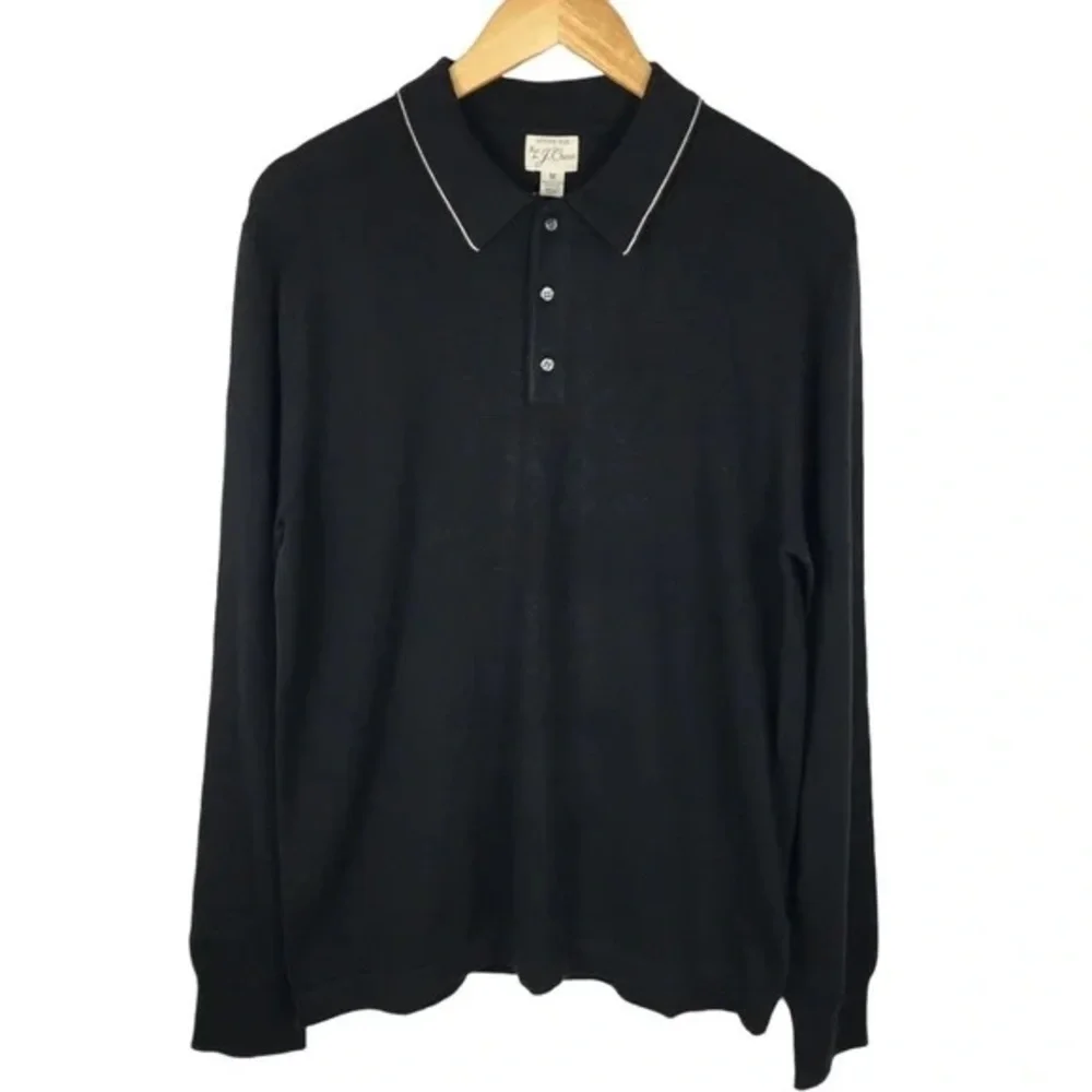 J. Crew Black Cotton Silk Blend Sweater